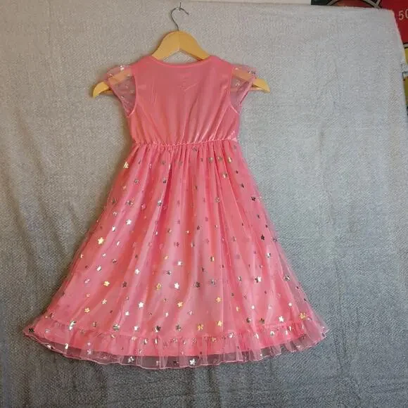 Pajamas Dress Bluey Bingo and Friends Toddler Girl's Pink Satinet Nightgown 6T - Picture 4 of 8